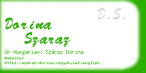 dorina szaraz business card