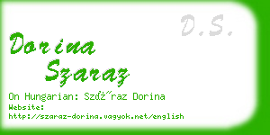 dorina szaraz business card